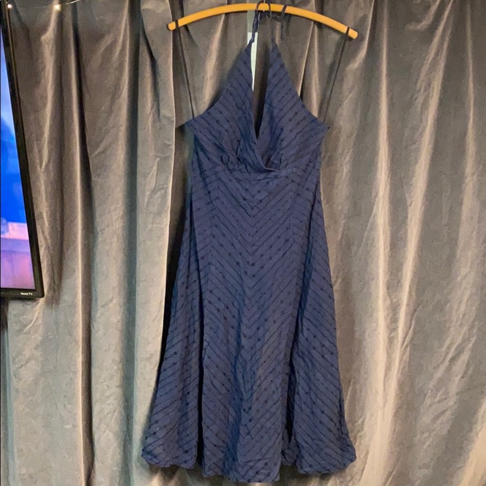 BMoss Navy Halter Dress